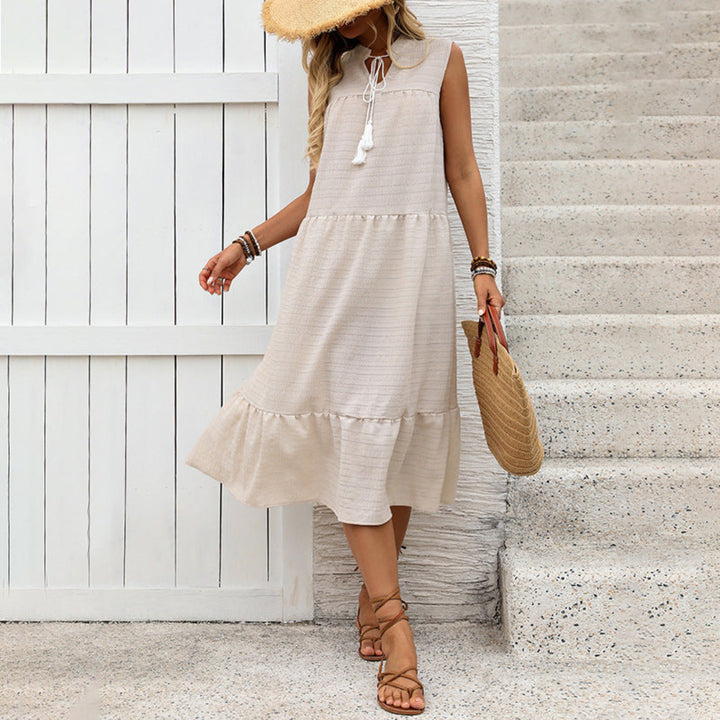 Artisio | Women Tassel Tie Midi Dress