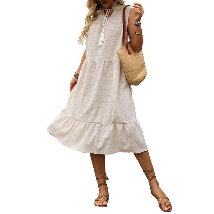 Artisio | Women Tassel Tie Midi Dress