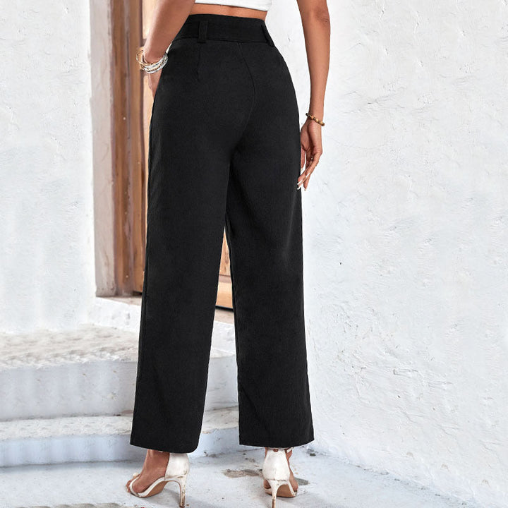 Artisio | Women Tie Waist Wide Pants