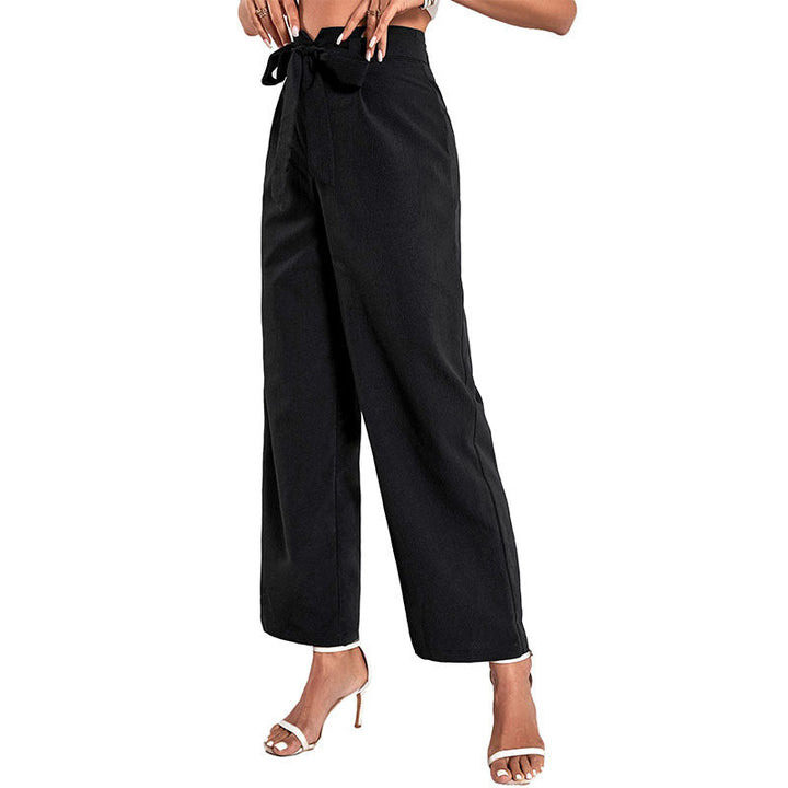 Artisio | Women Tie Waist Wide Pants