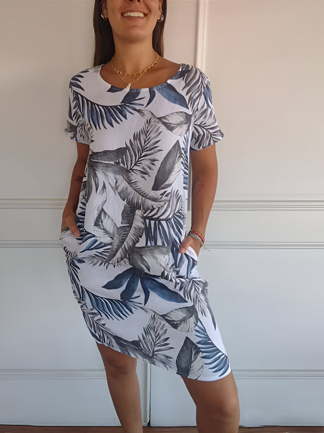 Artisio | Women Tropical Pocket Dress