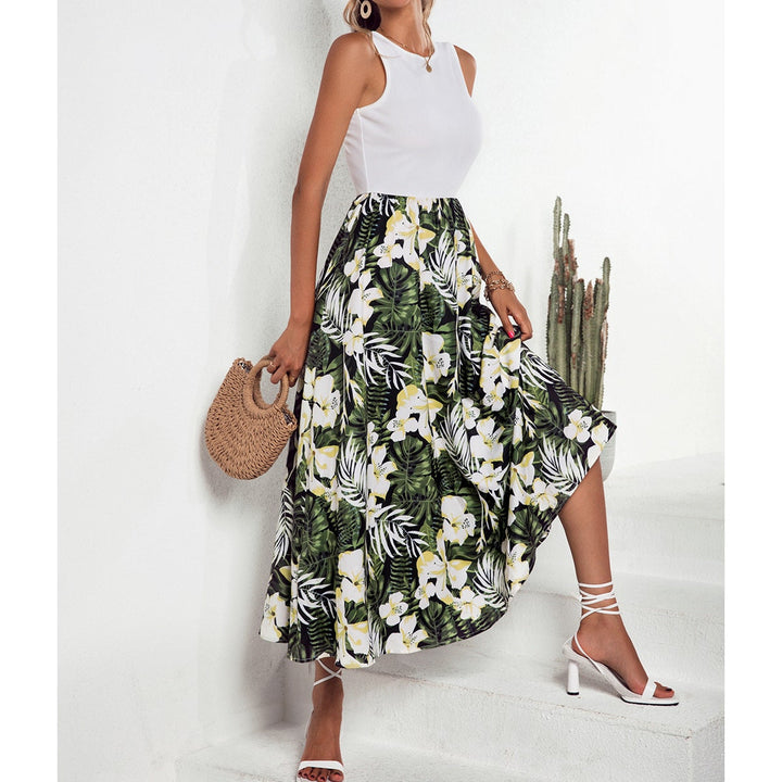 Artisio | Women Tropical Print Maxi Dress