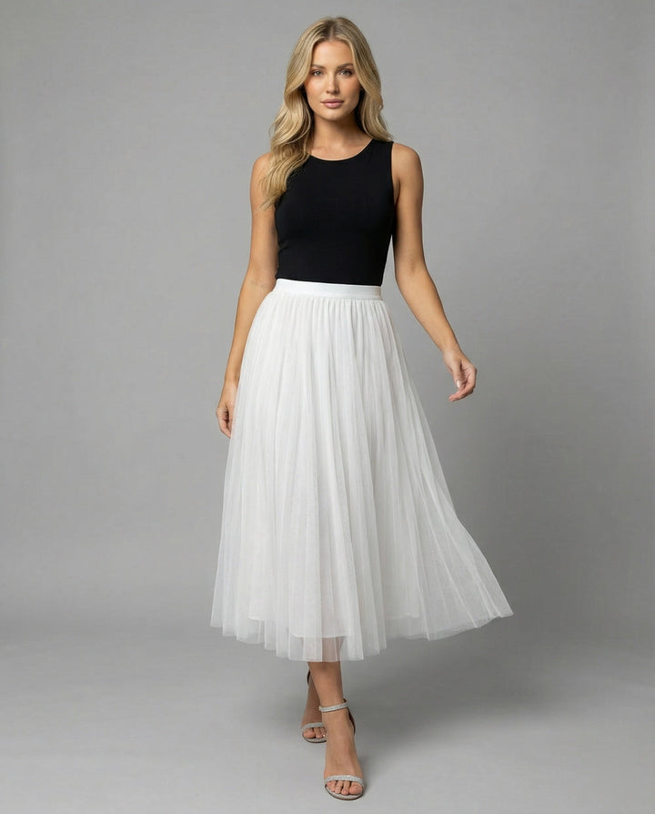 Artisio | Women Tulle Midi Skirt