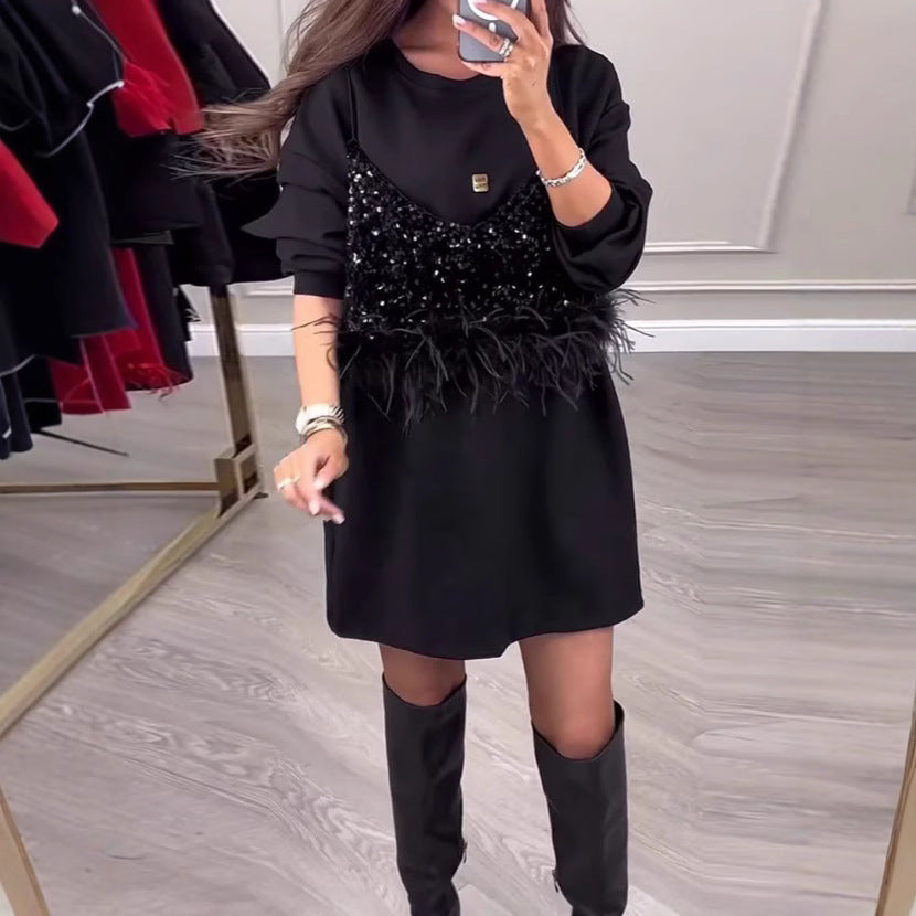 Artisio | Women Two Layer Glam Mini Dress