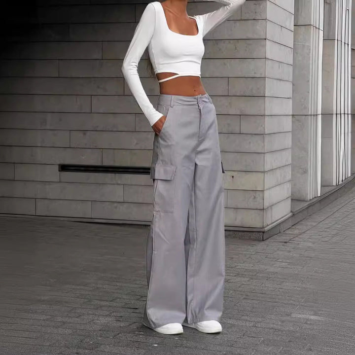 Artisio | Women Utility Wide Leg Cargo Pants