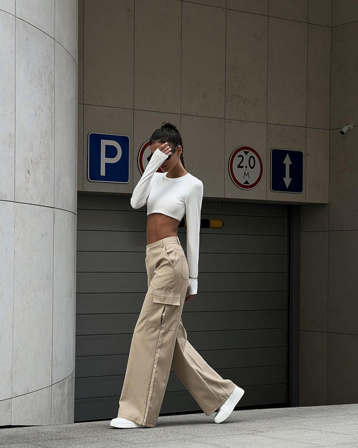 Artisio | Women Utility Wide Leg Cargo Pants