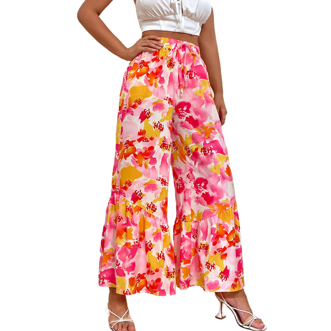 Artisio | Women Vibrant Floral Wide Pants