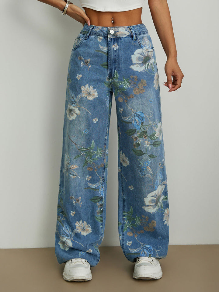 Artisio | Women Vintage Bloom Denim Jeans