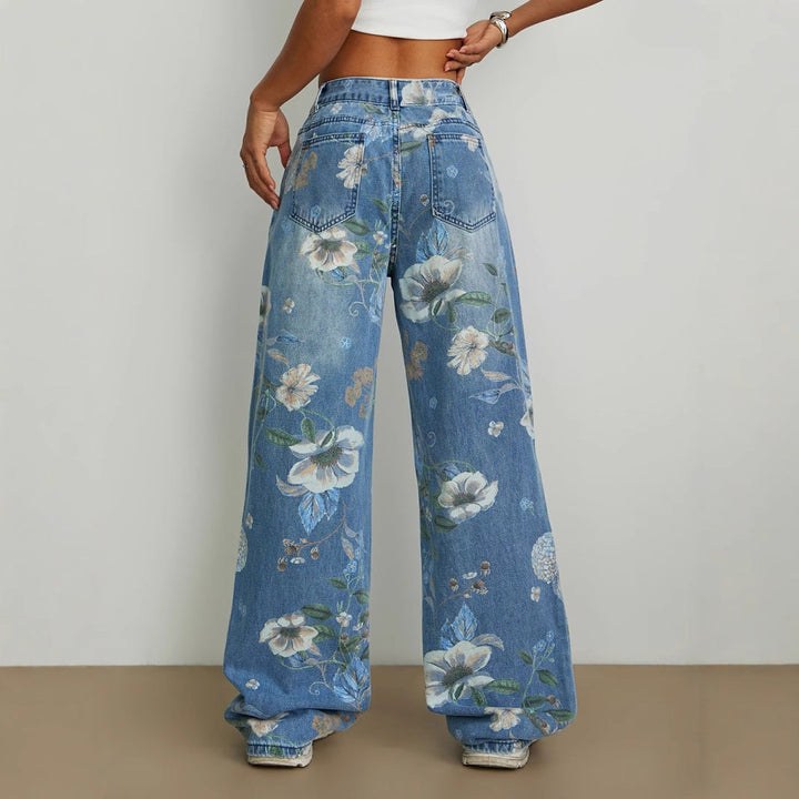Artisio | Women Vintage Bloom Denim Jeans