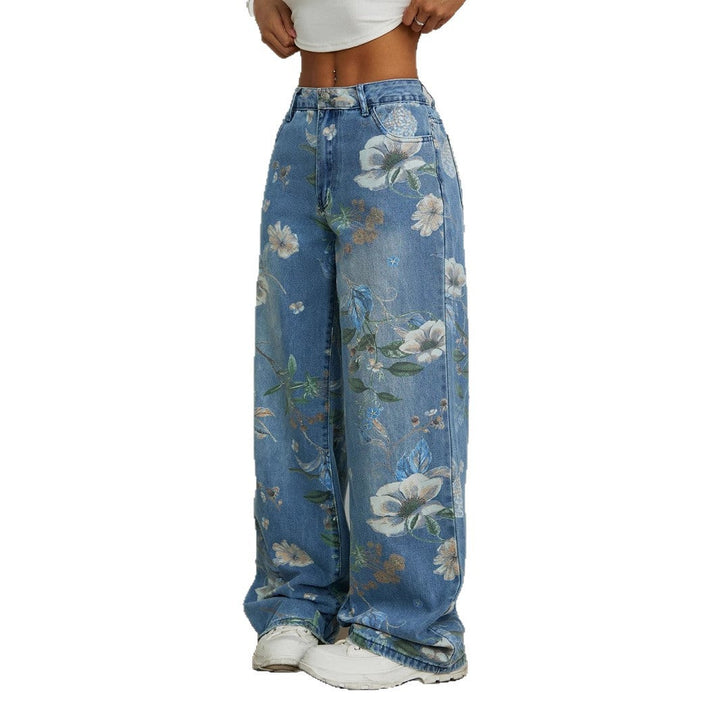 Artisio | Women Vintage Bloom Denim Jeans