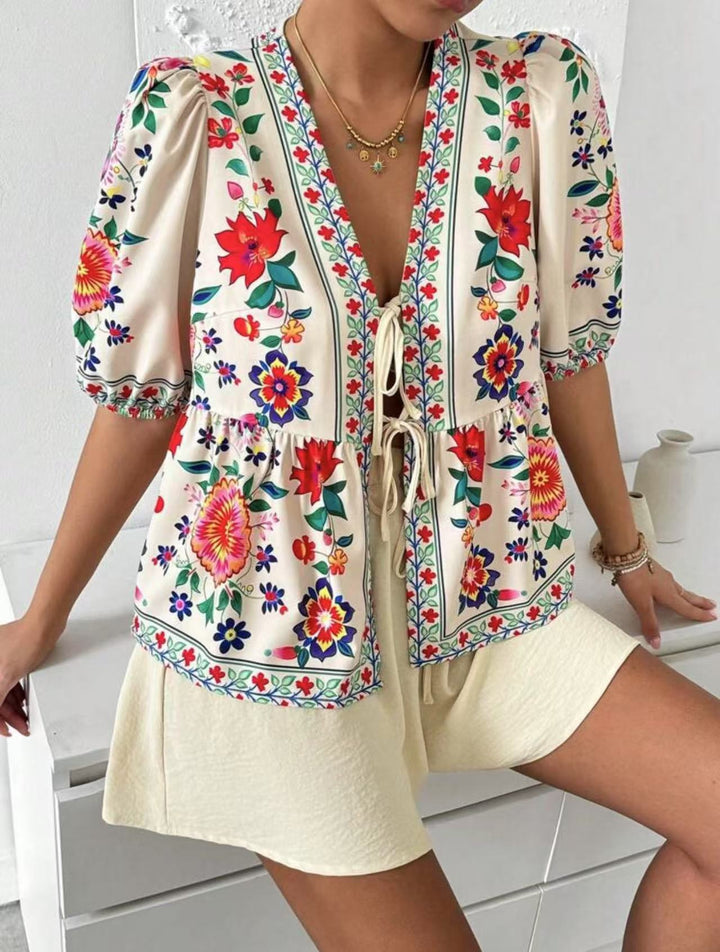 Artisio | Women Vintage Bloom Two Piece Set
