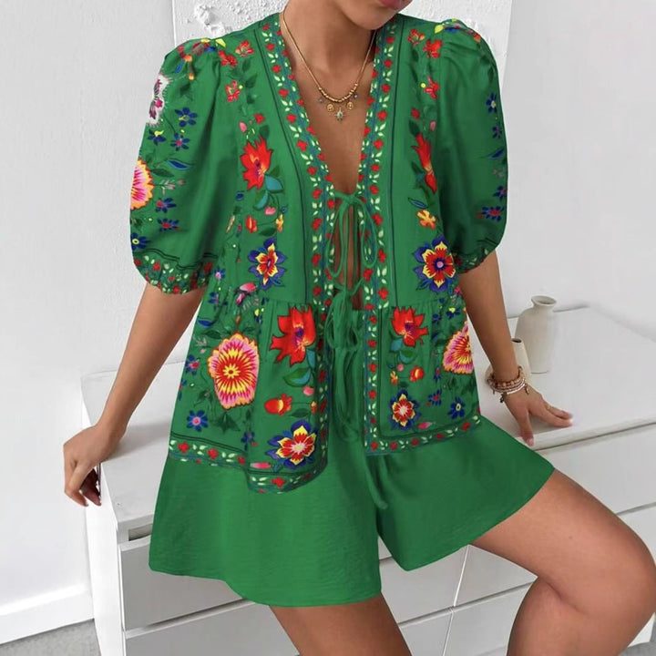 Artisio | Women Vintage Bloom Two Piece Set