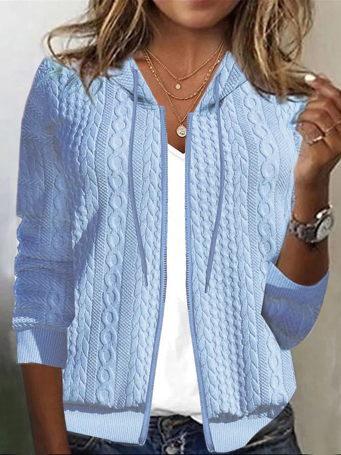 Artisio | Women Warm Knit Zip Hoodie