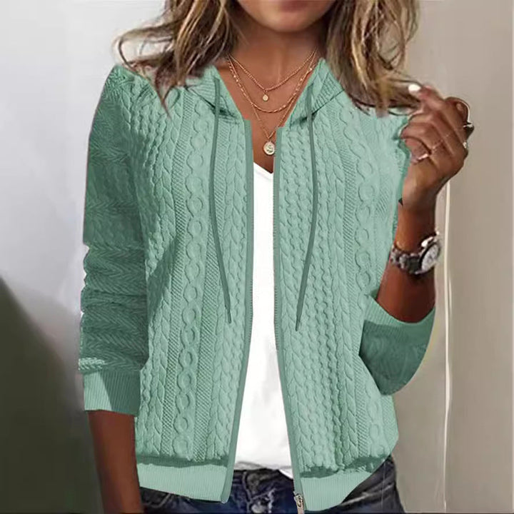 Artisio | Women Warm Knit Zip Hoodie