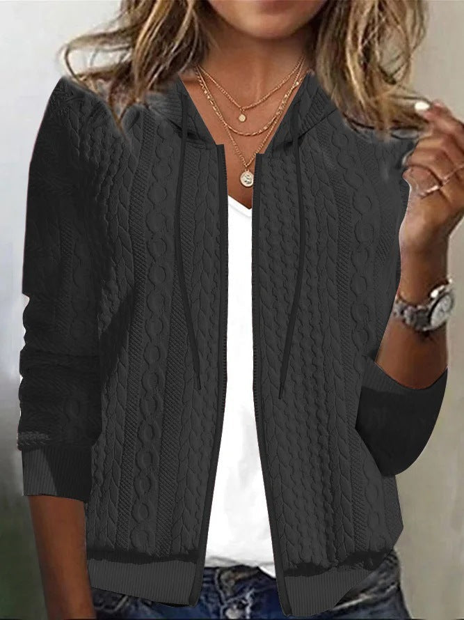Artisio | Women Warm Knit Zip Hoodie