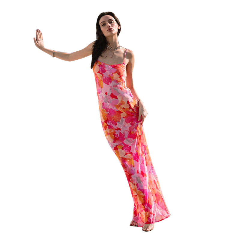 Artisio | Women Watercolor Floral Maxi Dress