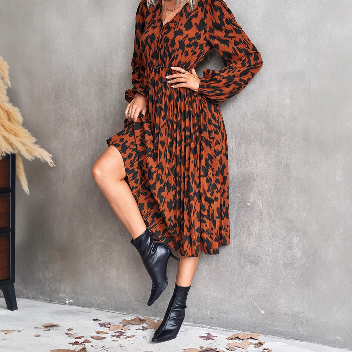 Artisio | Women Wild Print Flow Dress
