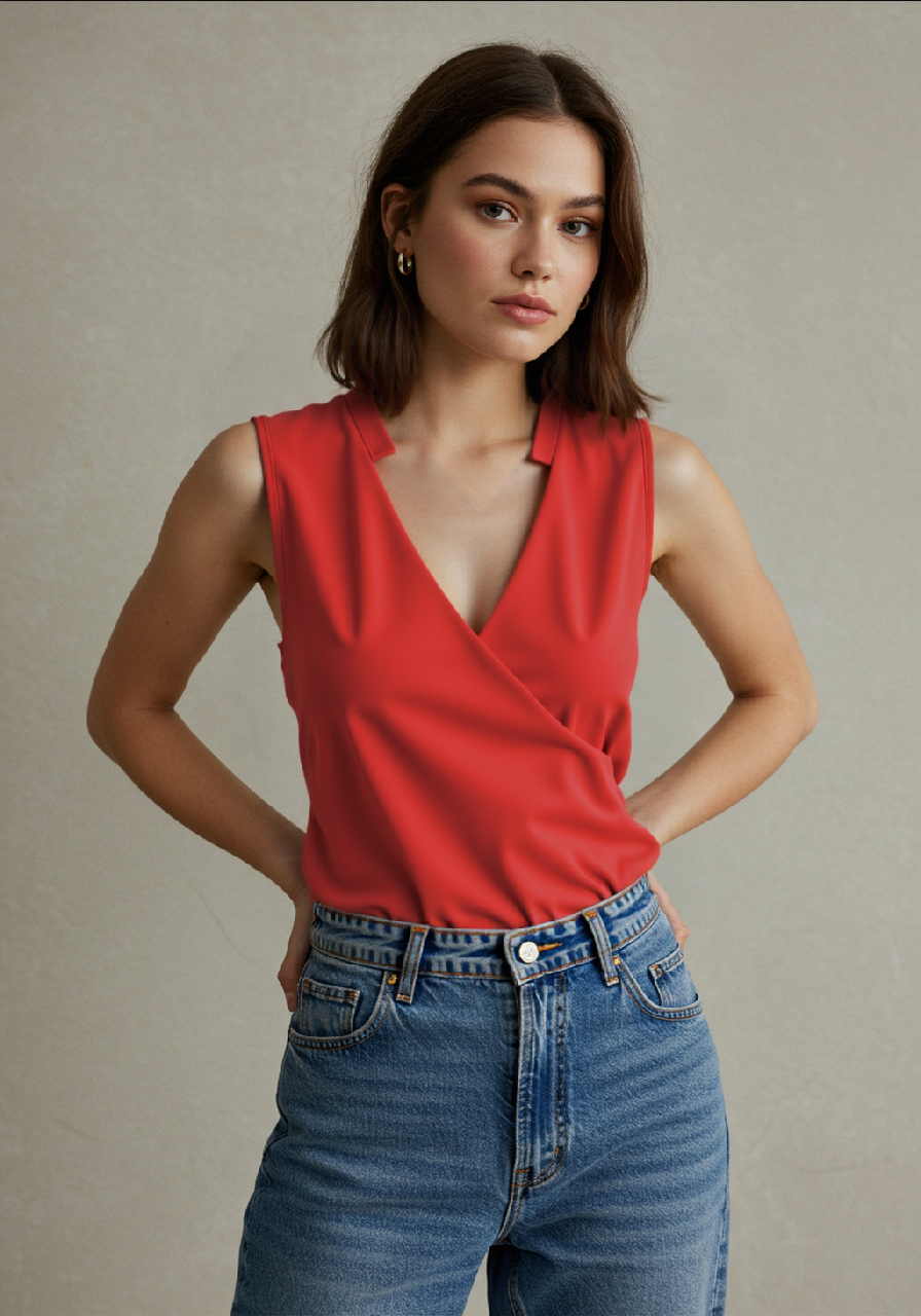 Artisio | Women Wrap V-Neck Top