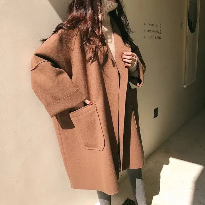 Astrid Oversized Wool Trench Coat Artisio