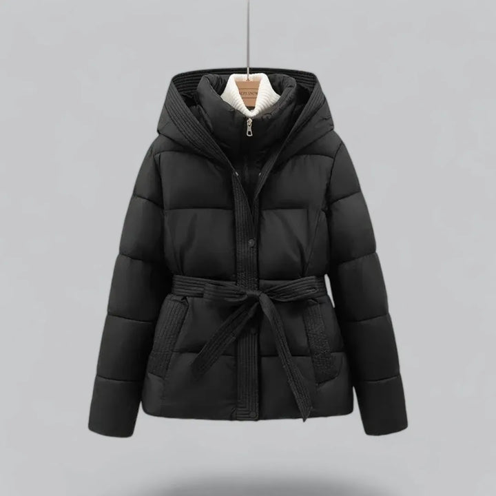Audrey Belted Hooded Puffer Jacket