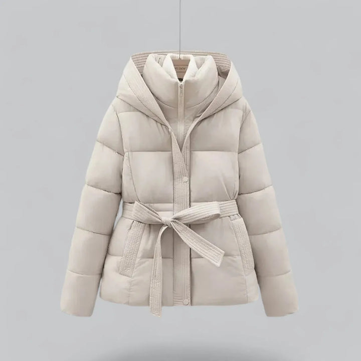 Audrey Belted Hooded Puffer Jacket