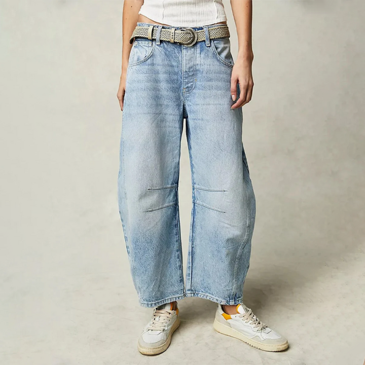 Variant image for Women's Wide Leg Jeans Blue Size 28 High-Stretch Denim-29