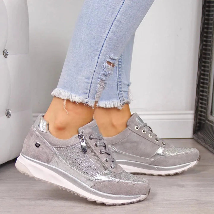 Ava Sequins Wedge Sneakers