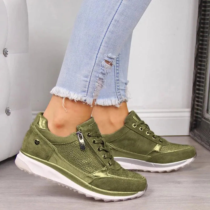 Ava Sequins Wedge Sneakers