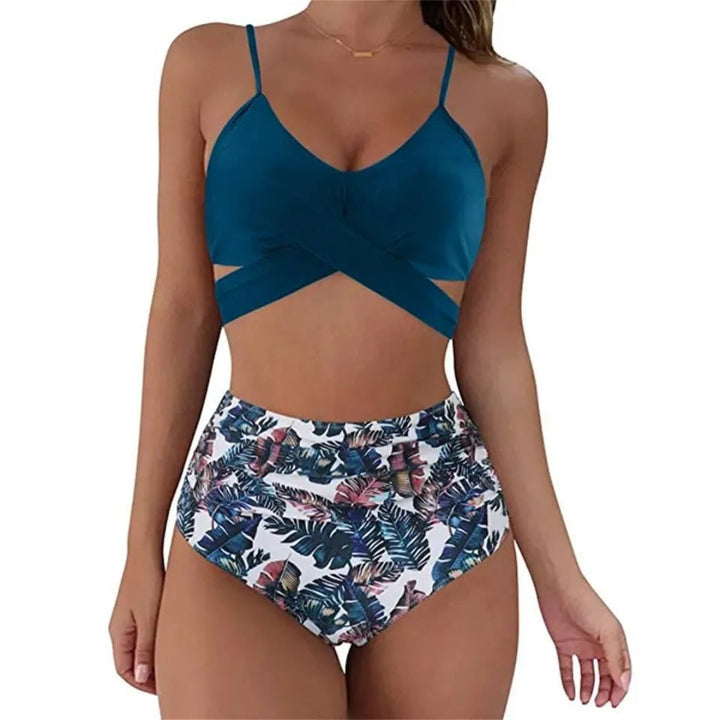 Bianca High-Waisted Crisscross Wrap Bikini Set