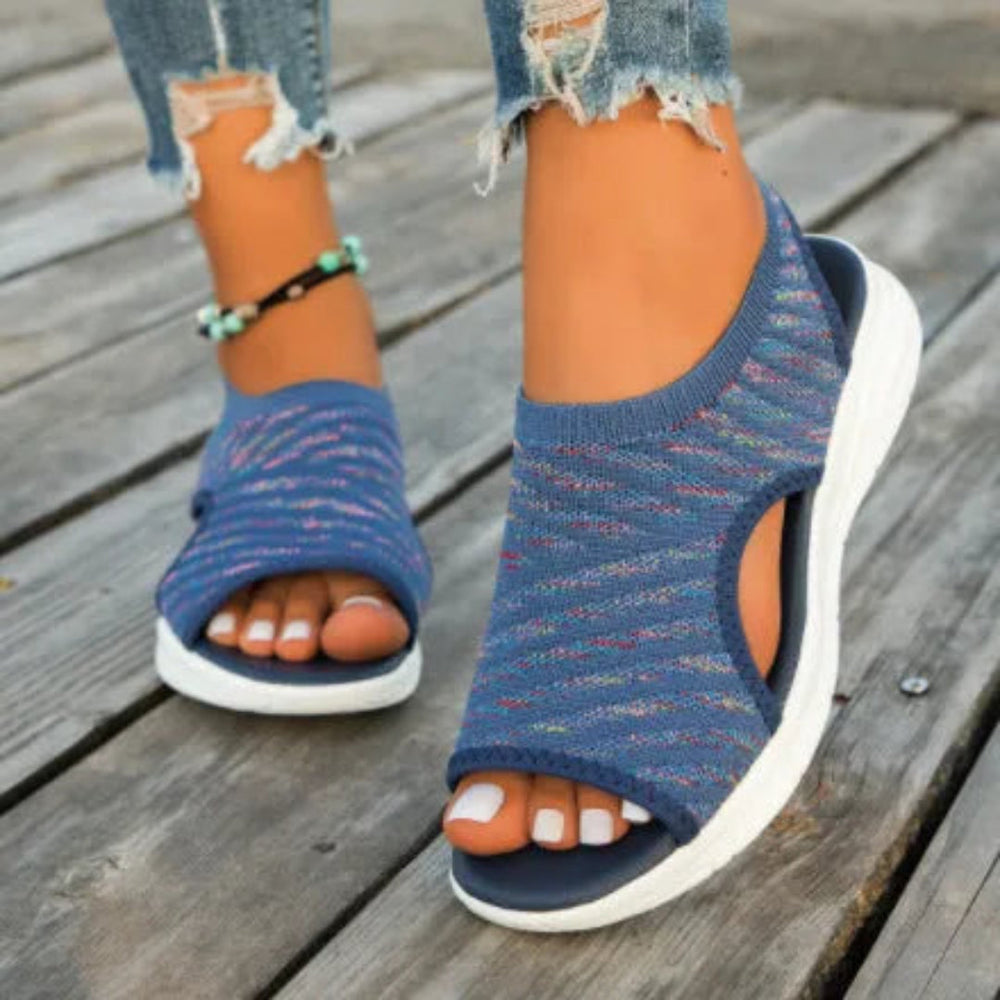 Bianca Open-Toe Mesh Slip-On Sandals Artisio