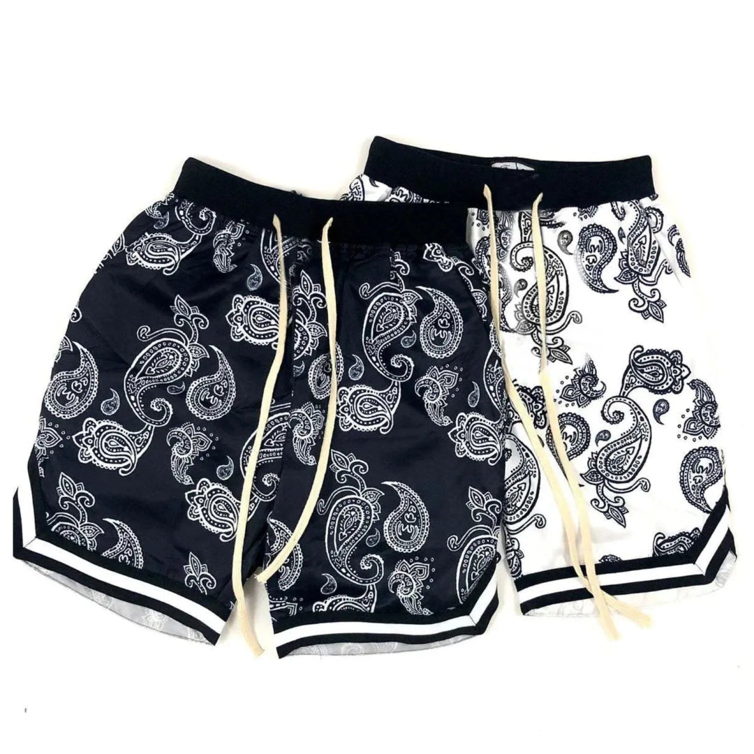 Bill Bandana Patterned Drawstring Shorts
