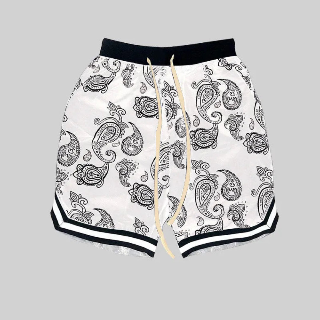 Bill Bandana Patterned Drawstring Shorts