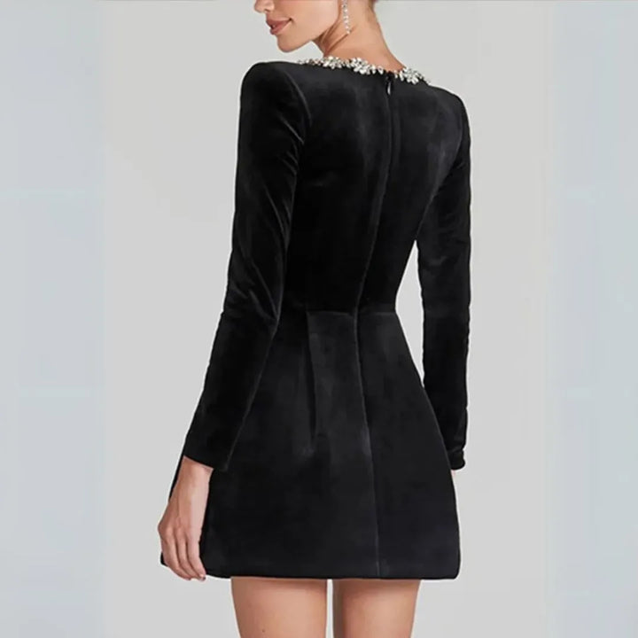 Blakely Square Neck Velvet Mini Dress