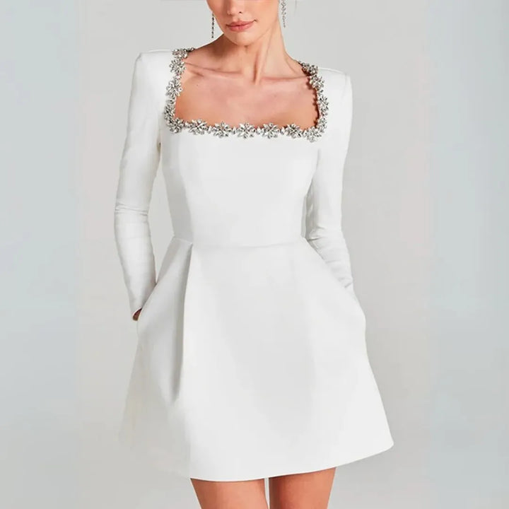 Blakely Square Neck Velvet Mini Dress