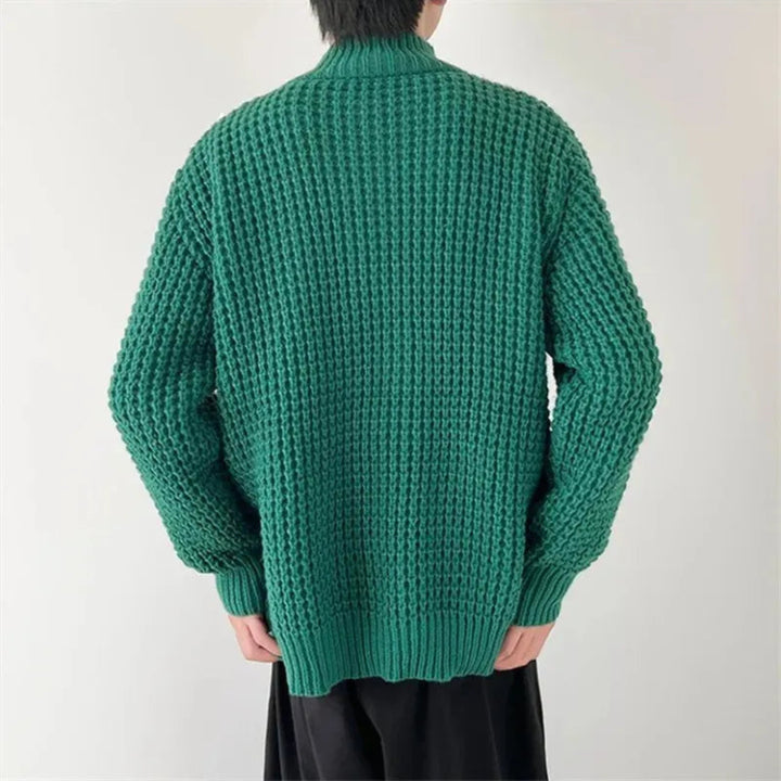 Brad Waffle Knit Full-Zip Sweater Artisio