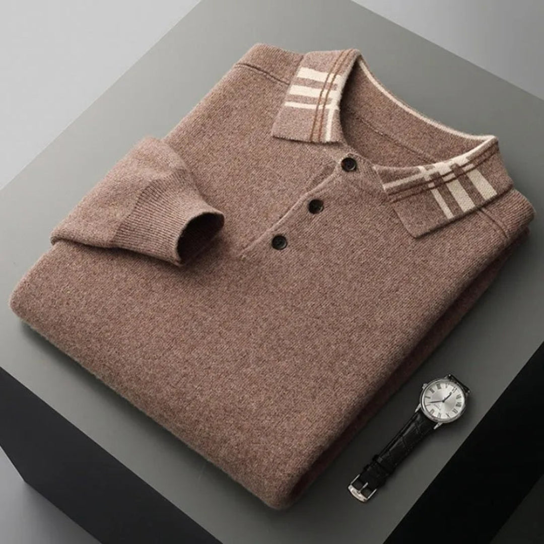 Brody Wool Polo Sweater Artisio