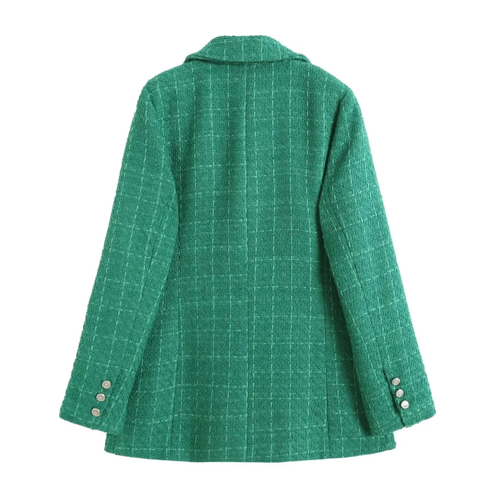 Brooke Textured Double-Breasted Jacket Artisio