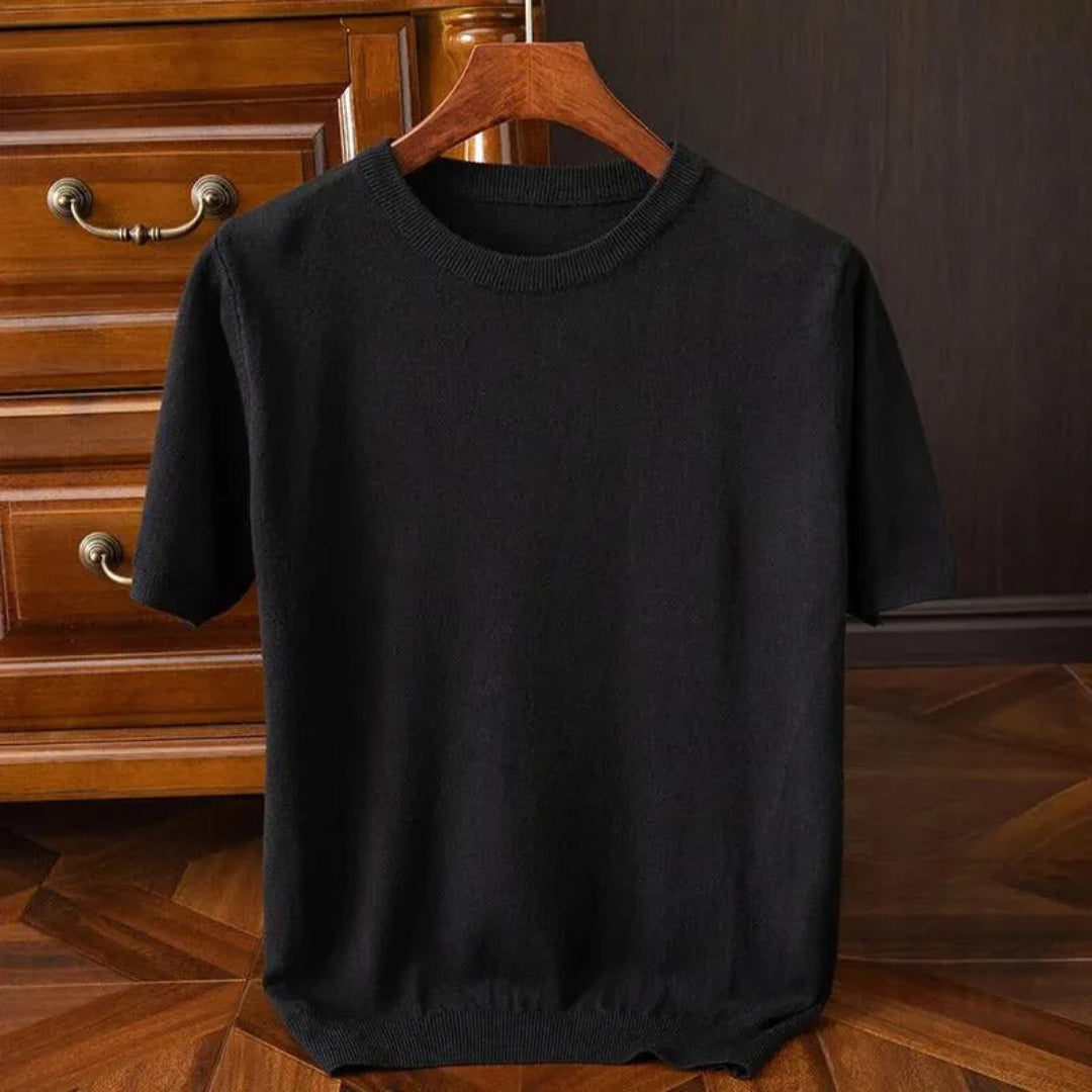 Bruce Wool Short-Sleeved O-Neck Tee
