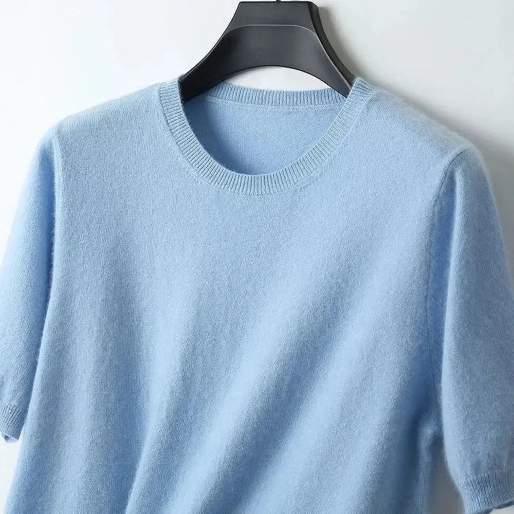 Bruce Wool Short-Sleeved O-Neck Tee Artisio