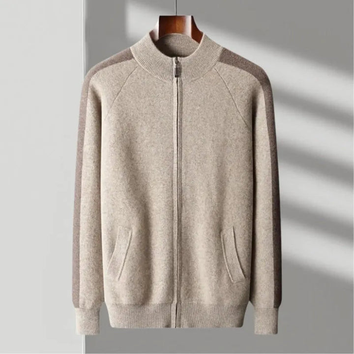 Caden Cashmere Full-Zip Sweater