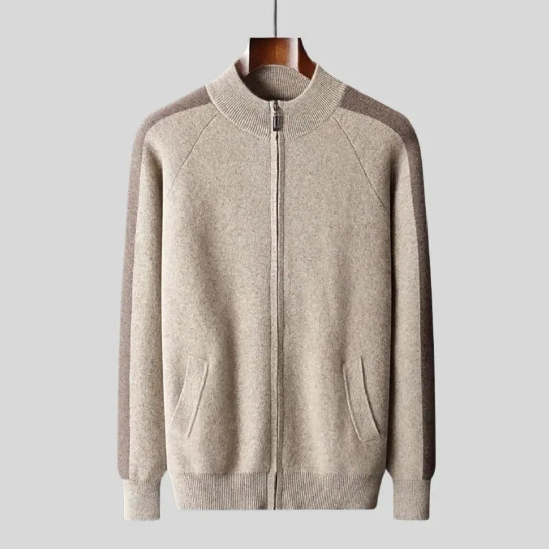 Caden Cashmere Full-Zip Sweater