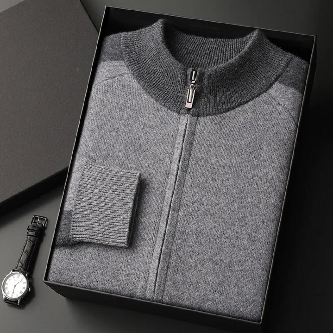Caden Cashmere Full-Zip Sweater