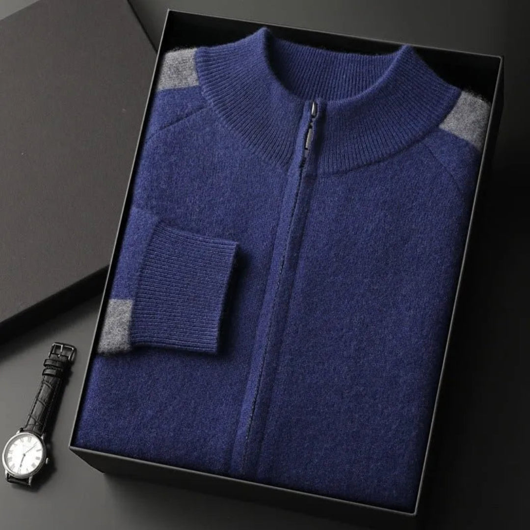 Caden Cashmere Full-Zip Sweater