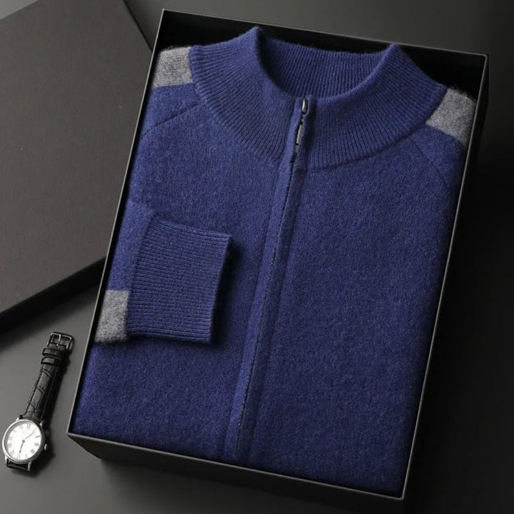 Caden Cashmere Full-Zip Sweater