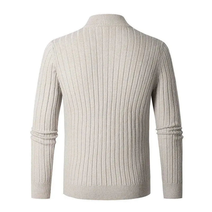 Caden Half-Zip Ribbed Sweater Artisio