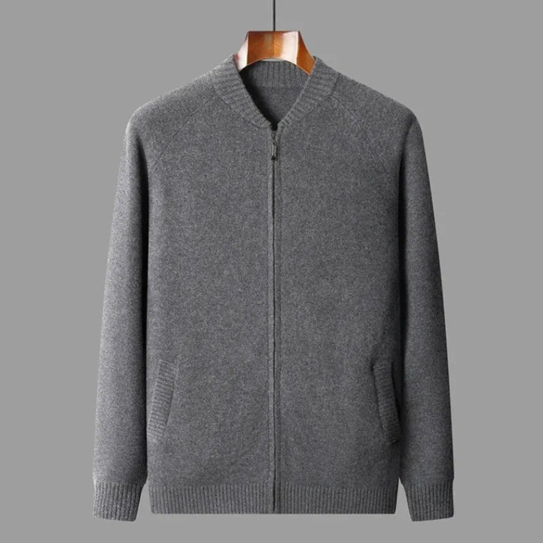 Cain Full-Zip Wool Sweater Artisio