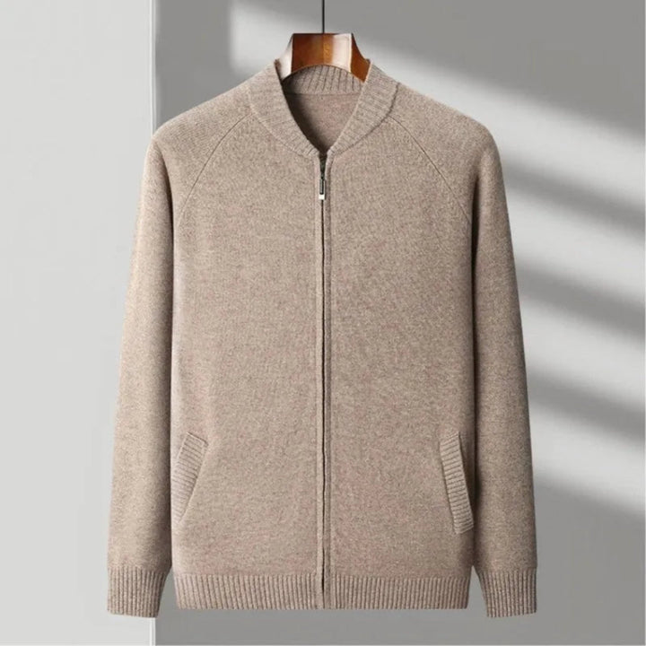 Cain Full-Zip Wool Sweater Artisio