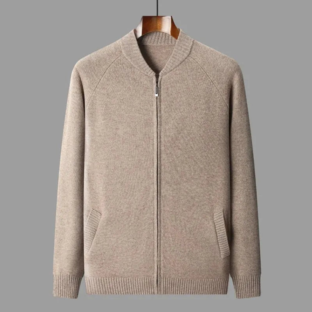 Cain Full-Zip Wool Sweater Artisio