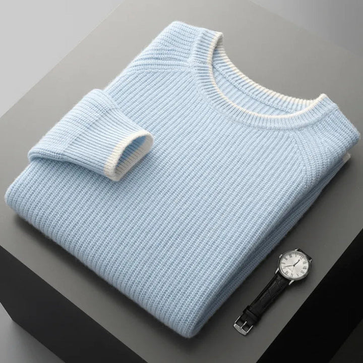 Cal Ribbed Crewneck Wool Sweater Artisio