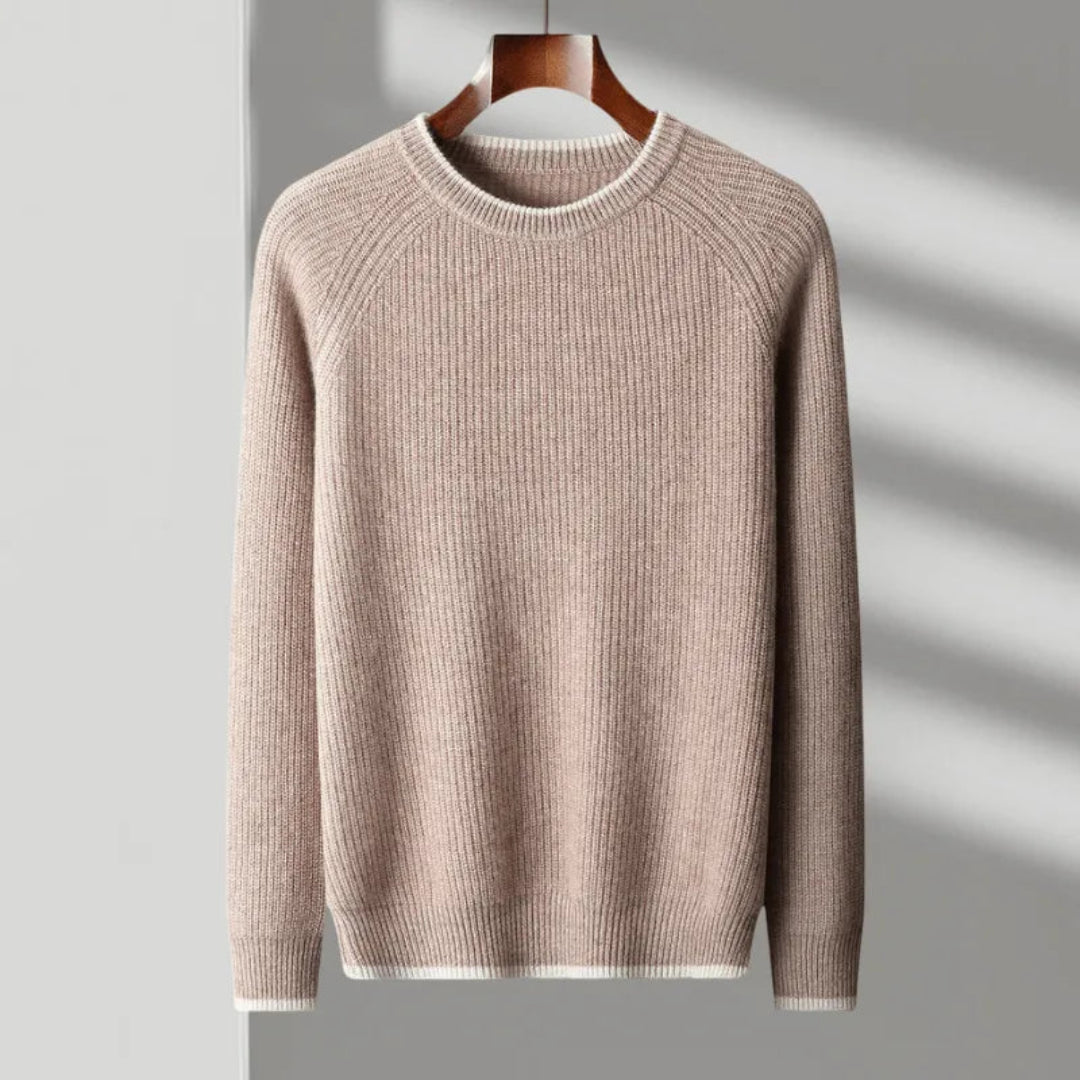 Cal Ribbed Crewneck Wool Sweater Artisio